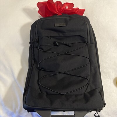 Bugatti black carry-on 13.5 x 23  new unused, red gift bow included