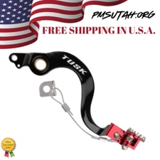 Tusk Brake Pedal 2007-2009 Honda CRF150R CRF 150R Foot Lever Black Red Aluminum