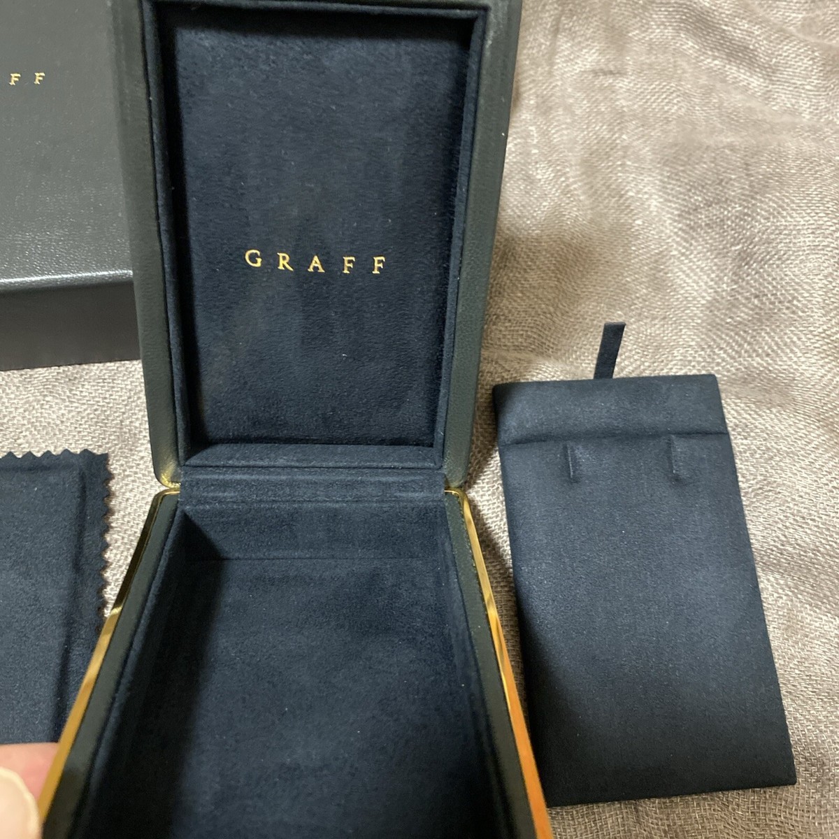 GRAFF JEWELRY NECKLACE / PENDANT / EARRING BOX WITH OUTER BOX | eBay