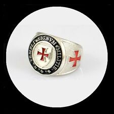 Knights Templar Shield Green Tin Cross Crusades Celtic Masonic Silver Lady Women