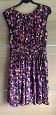 Boden Size 12 R Purple Pink Spot Print Dress Fit & Flare Occasion Work BB4
