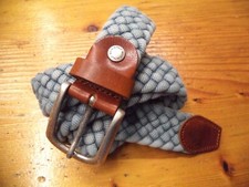 Vintage 35mm Cotton Braided Denim Belt - 100 Made in Italy