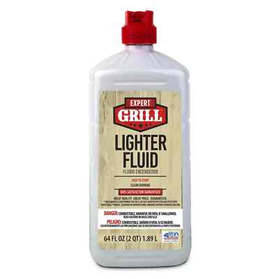 Expert-Grill Charcoal Lighter Fluid Premium Odorless Lighter Fuel, 64 Oz