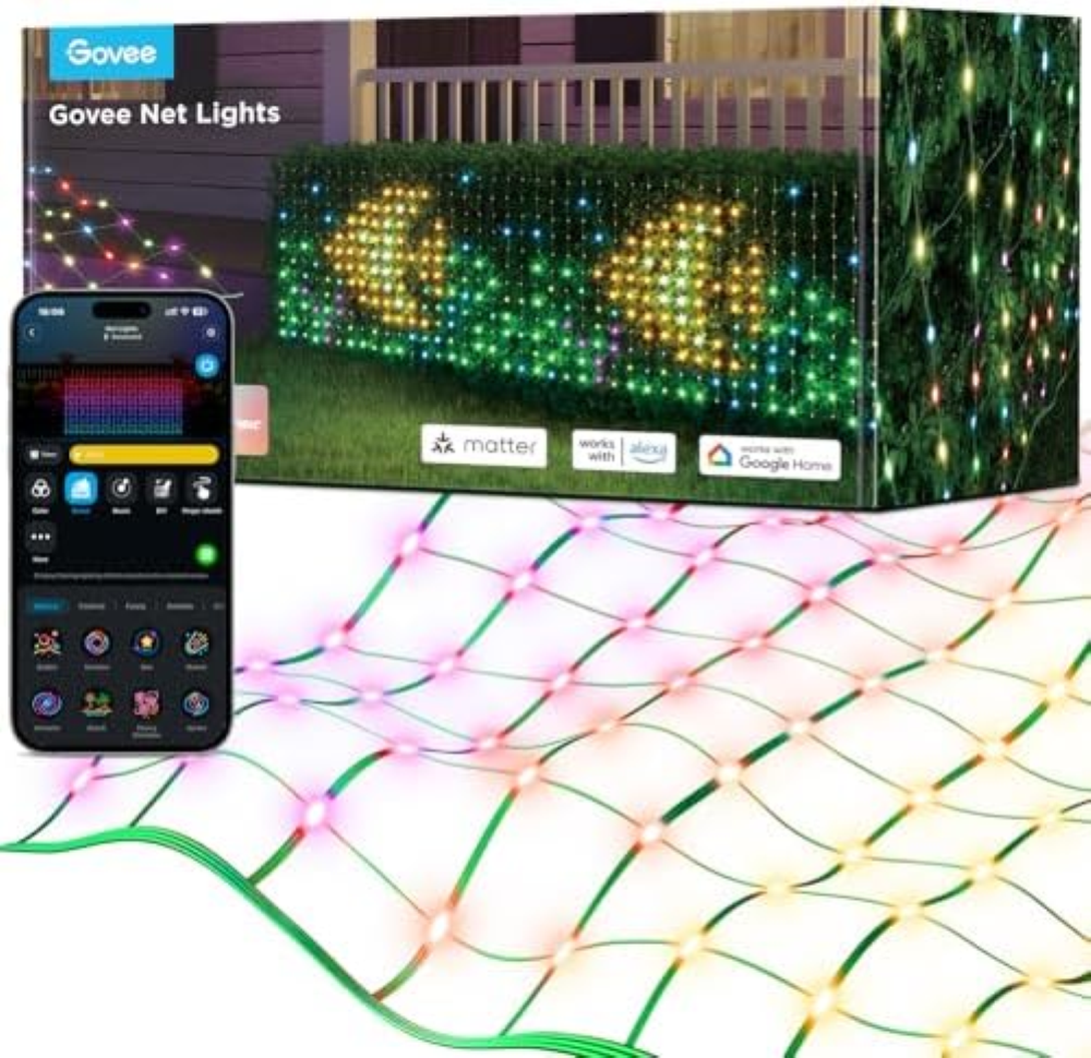 Govee Rete di Luci a LED per Cespugli con 480 LED, Esterne Intelligenti Net Ligh