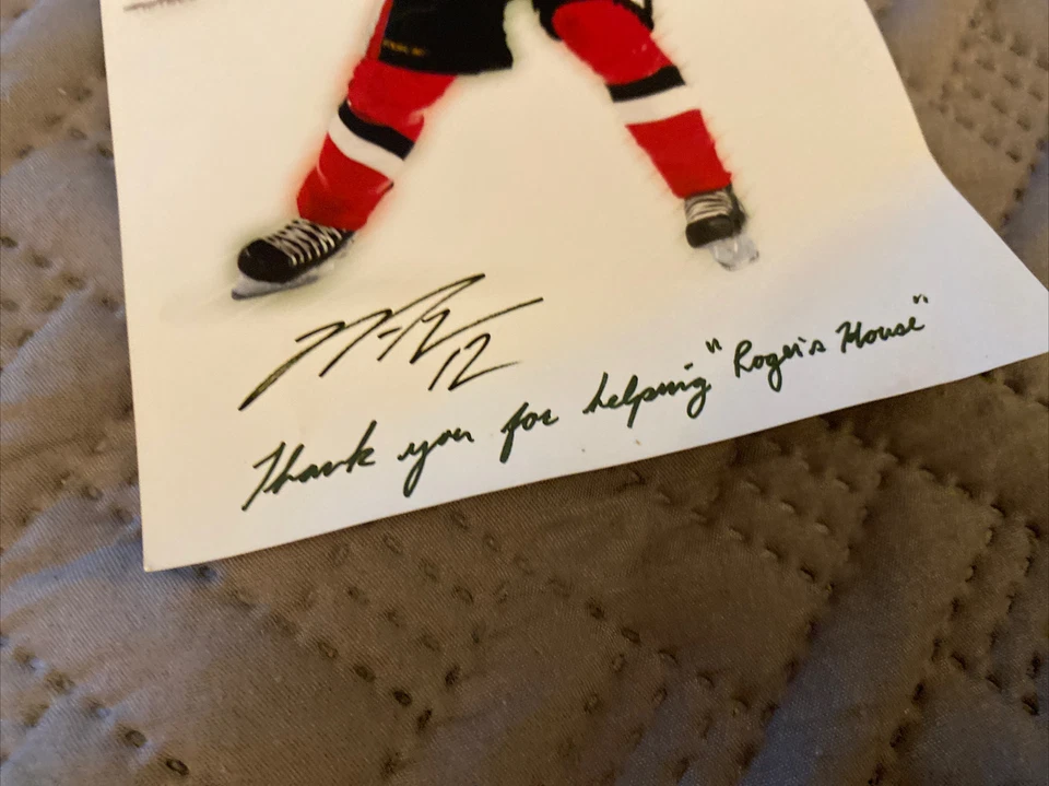 Foto autografiada extremadamente rara de los Senadores de Ottawa de la NHL “MIKE FISHER” Foto 3 de 4
