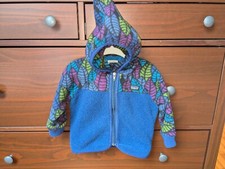 Vintage Patagonia Hooded Fleece Zip Up Jacket Coat Toddler 12 Months Made In USA