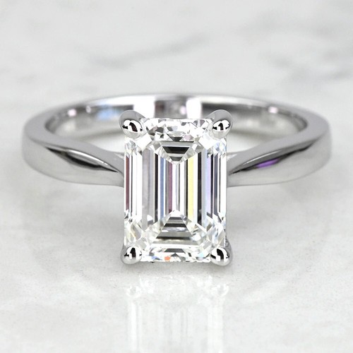 3,00 Karat Radiant Cut echter Lab Grown Diamant Ring in Gold ZERTIFIZIERT - Bild 1 von 3