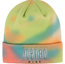 NIKE JORDAN UNISEX STRETCH Winter Knit BLACK HAT CUFF 9A0701 Beanie 35 NEW