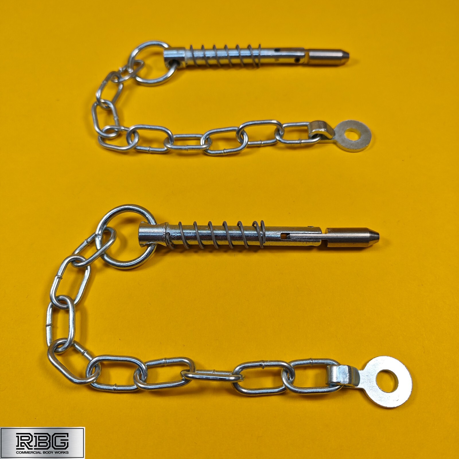 Sword Pin Spring 2X Sword Pin and Chain 9.5mm x 113mm | Spring Loaded, Retaining Cotter ...
