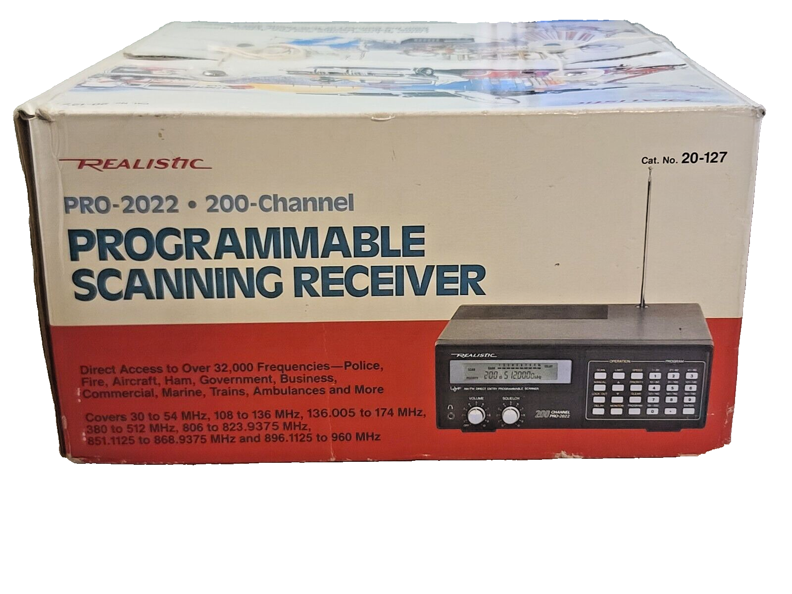 Realistic 200 Channel DeskTop Programmable Scanner PRO2022 UHF/VHF No