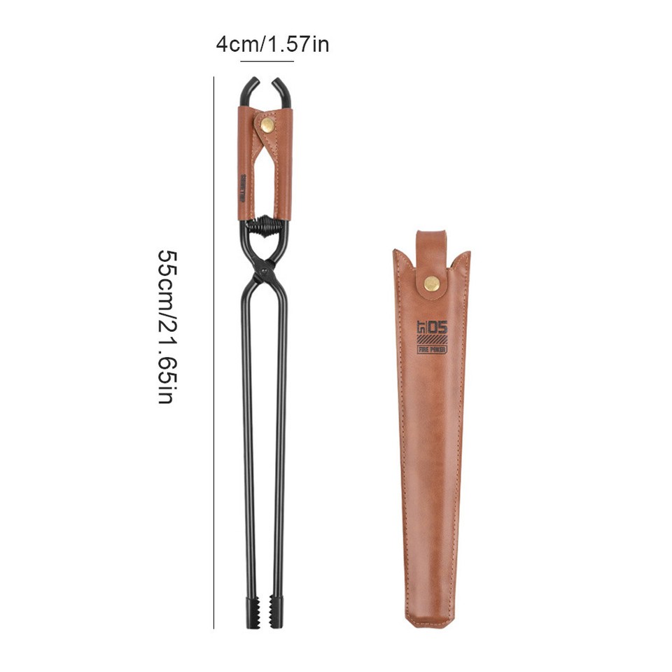 A Camping Fire Poker Lightweight Thickened Fire Tongs Portable Outdoor