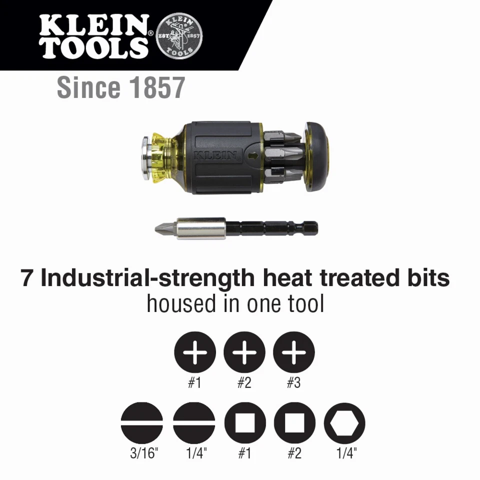 Klein Tools 85515HD Flip Socket, Mini Ratchet and Multi-Bit Driver Set, 3 Pc. - Image 4 of 4