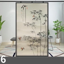 Privacy Frosted Static Cling Glass Sticker Bamboo Stained Glass Films Blackout