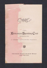 VERY RARE 1897 BOXING program TOMMY WHITE vs SOLLY SMITH,  CORBETT vs SULLIVAN