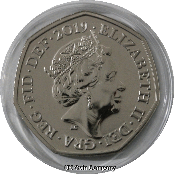 2019 Sherlock Holmes Brilliant Uncirculated Royal Mint 50p Fifty Pence Coin - Picture 2 of 2