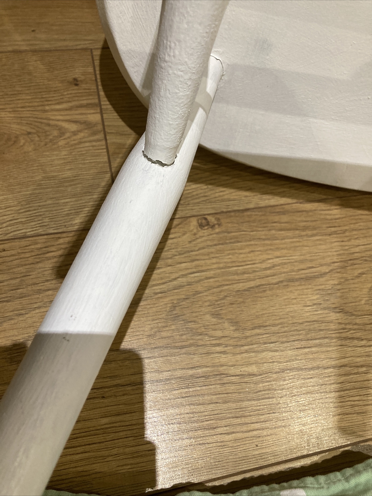 VINTAGE MID-CENTURY/1960s ERCOL WHITE COW HORN CHAIR WITH GINGHAM TIE-ON CUSHION 8