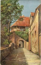 Old postcard postcard Rothenburg - game at the Teufelskanzel GERMANY (1075515)