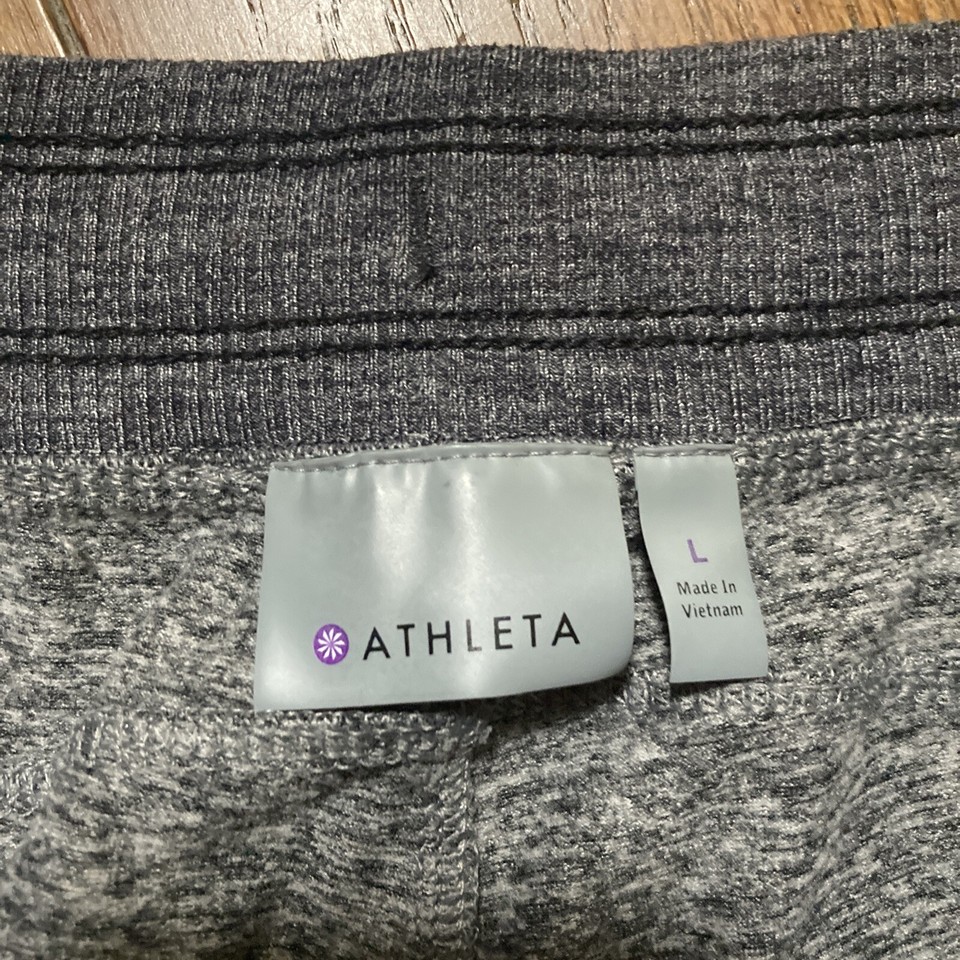 ATHLETA Flux Soft Stretch Jogger 2.0 Pants 868915 Large L Heather Gray