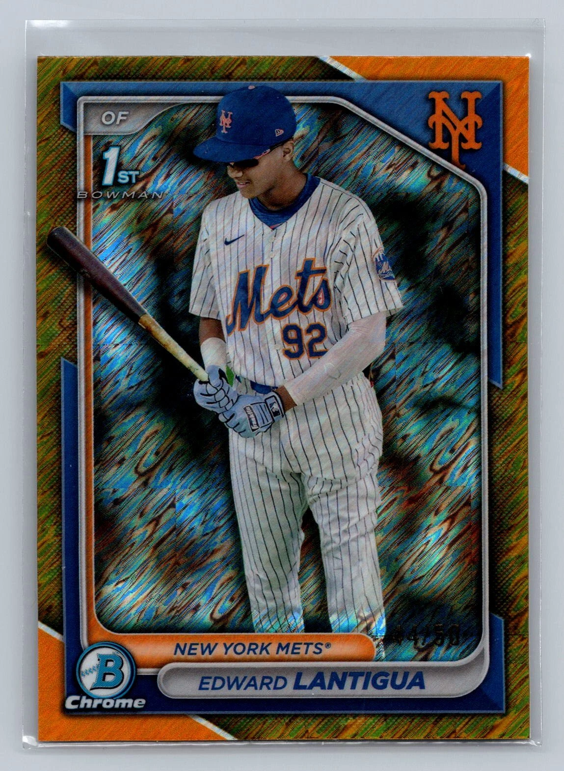 2024 Bowman Chrome #BCP-246 Edward Lantigua Gold Shimmer Refractor #/50