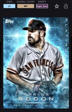 Topps Bunt MLB DIGITAL 2022 Platinum Aqua Base Carlos Rodon