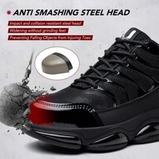 Indestructible Safety Work Shoes Steel Toe Breathable Work Boots Mens Sneakers