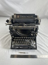 Antique Vintage Underwood Metal Typewriter - unknown Model 3/4/5? Seems Smooth thumbnail
