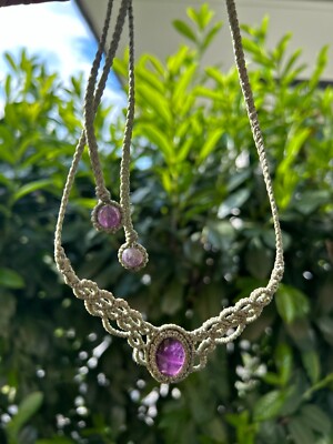 Unikat & handgefertigt! Halskette mit Naturstein Amethyst für Damen