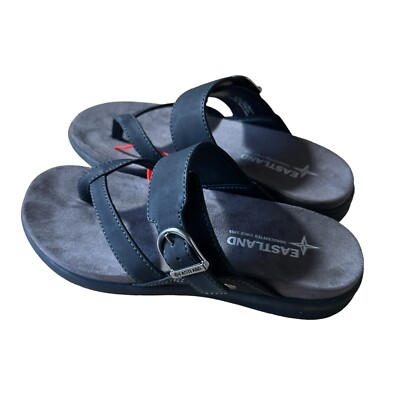 Eastland Cherish Sandals Women s Size 6M Black Boho Minimalist Vacation  new