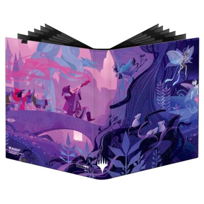 mtg card binder pages The Original Monster Trading Album- 20 Side Loading 4-Pocket Per Page TCG Binder- Holds 160 Sleeved Trading Cards- Matte Black- Compatible with Each pack includes 10 pages Wilds of Eldraine 9-pocket PRO-BINDER