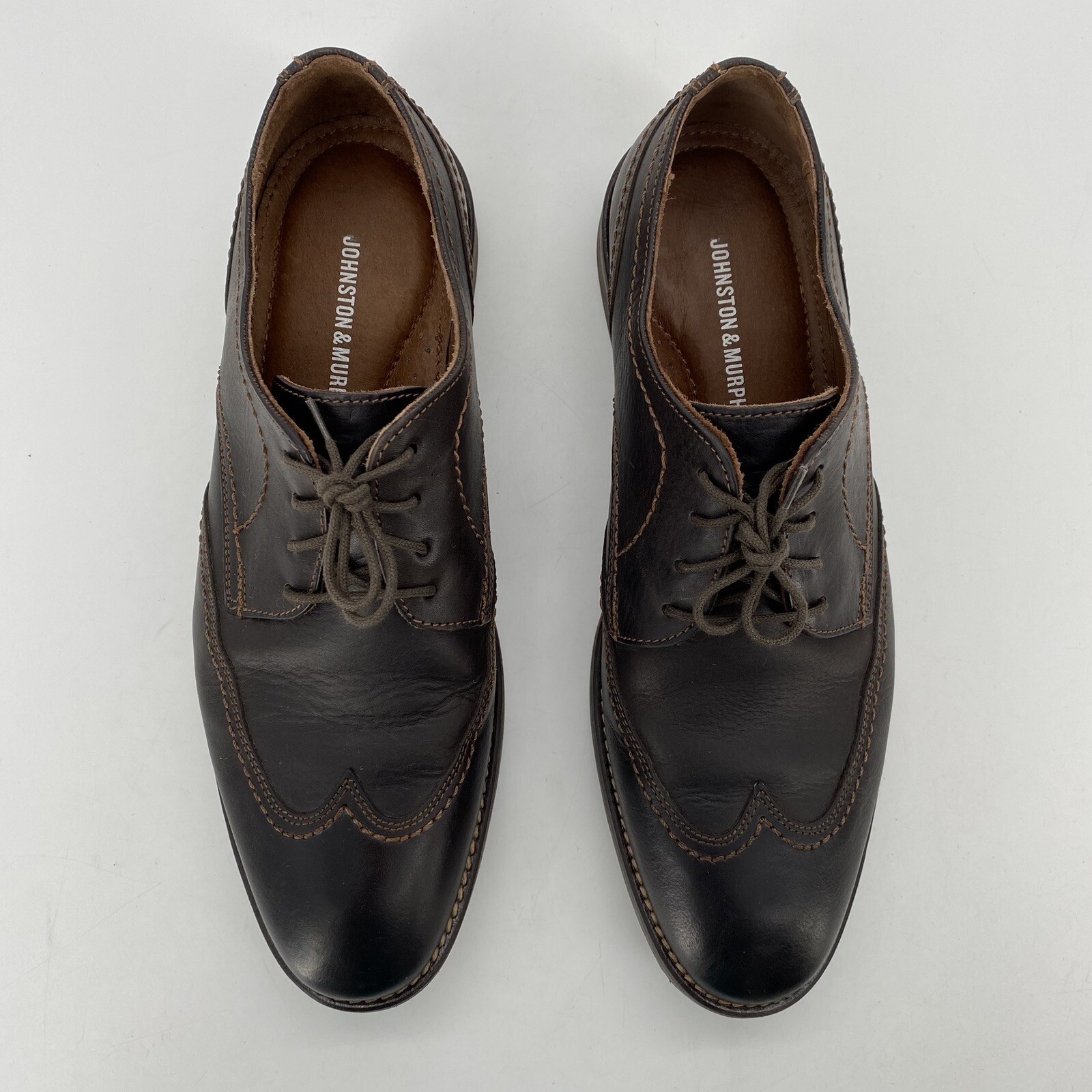 SAOLA Scarpe eleganti derby da uomo 10 5 M Johnson & Murphy marroni in pelle 59 11822