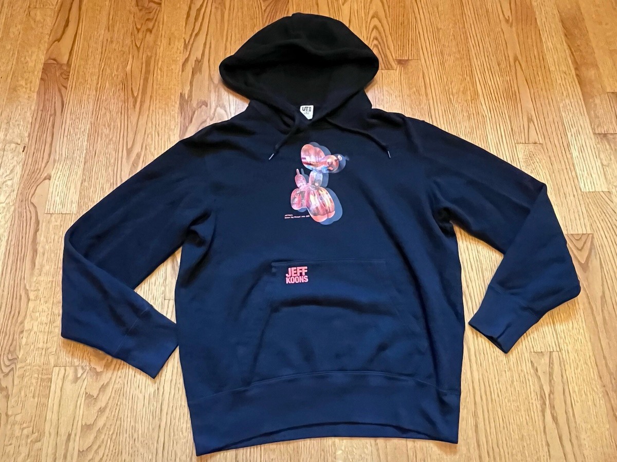 Jeff Koons Balloon Dog Uniqlo Black Sweatshirt Small Graphic