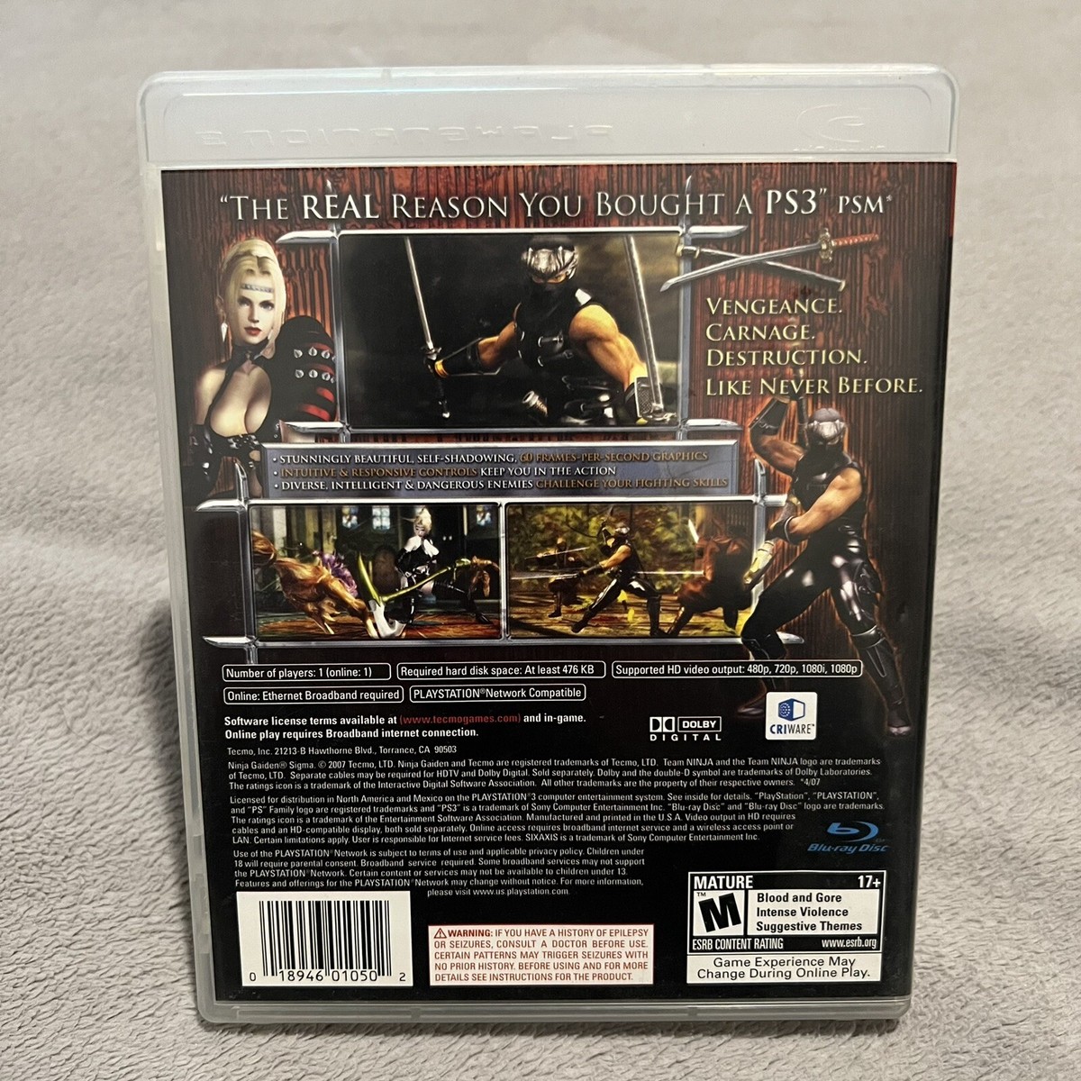 Ninja Gaiden Sigma Playstation 3 PS3 Video Game Complete | eBay