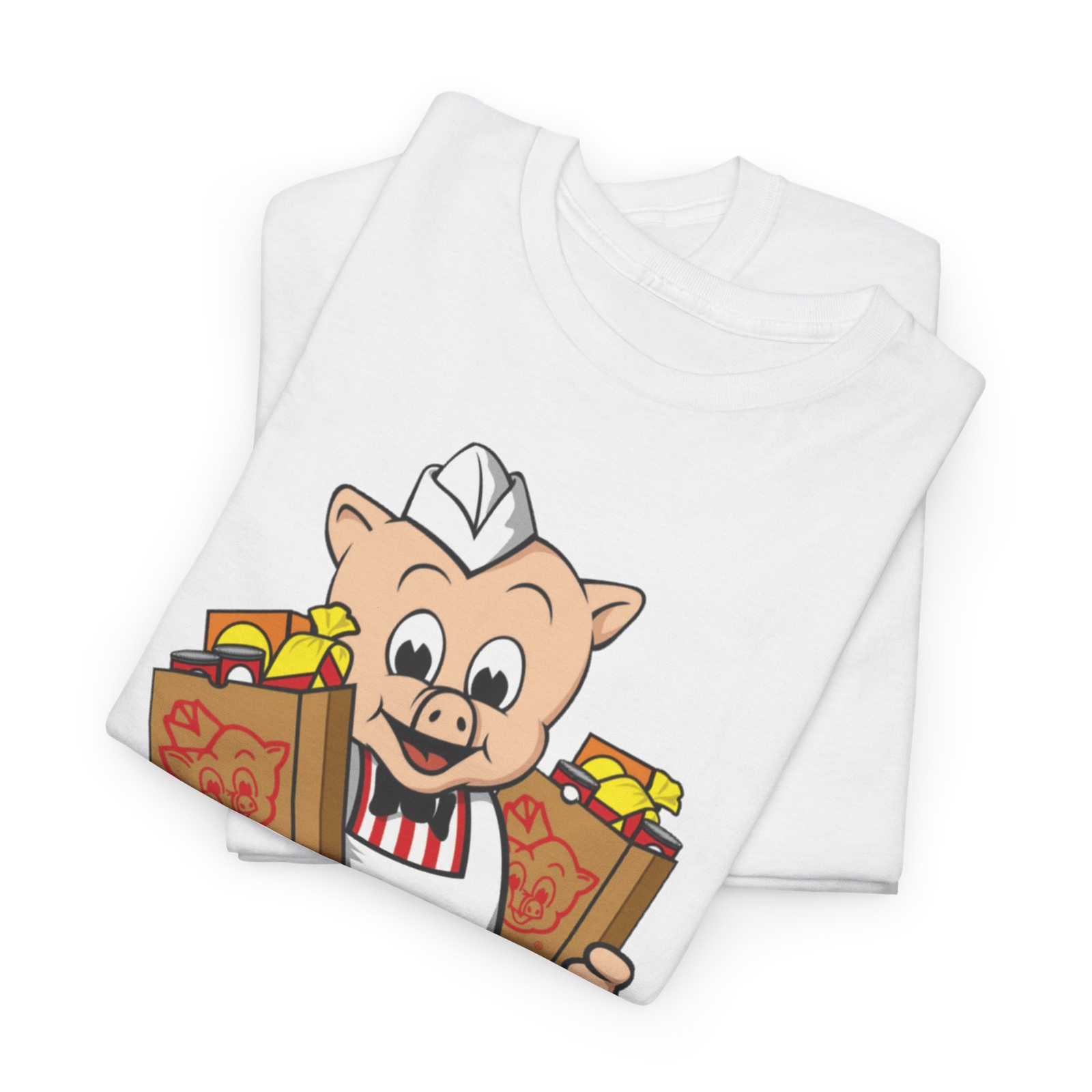 Vintage Retro Piggly Wiggly Unisex Cotton Tee, Original Self Service Shirt, Pig