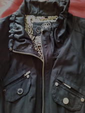 Women’s Debenhams Julian Mcdonald Jacket Coat Black Lined Leapord Size 10