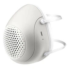 Air Purifying Motorized Electric Face Mask Respirator with fan, White