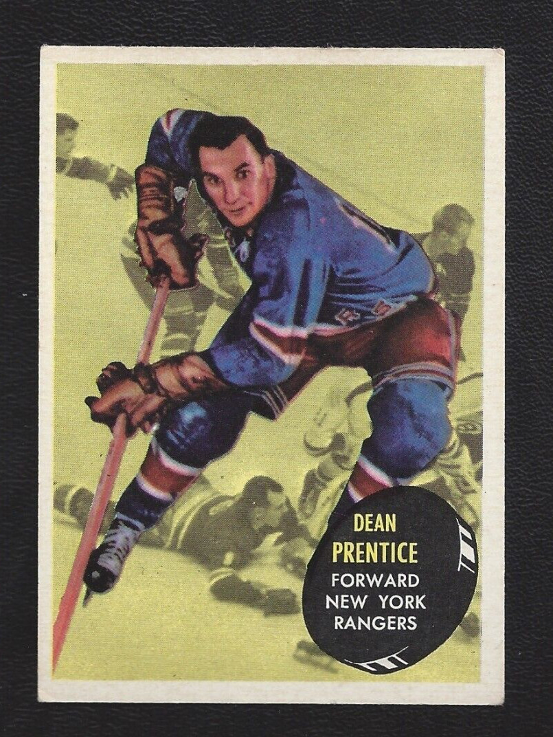 Dean Prentice #54 Hockey Cards 1961 Topps trading card — raw and PSA graded price guide