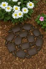 Cast Iron Turtle Stepping Stone 10.25" Garden Pathway Decor Yard Outdoor Accent