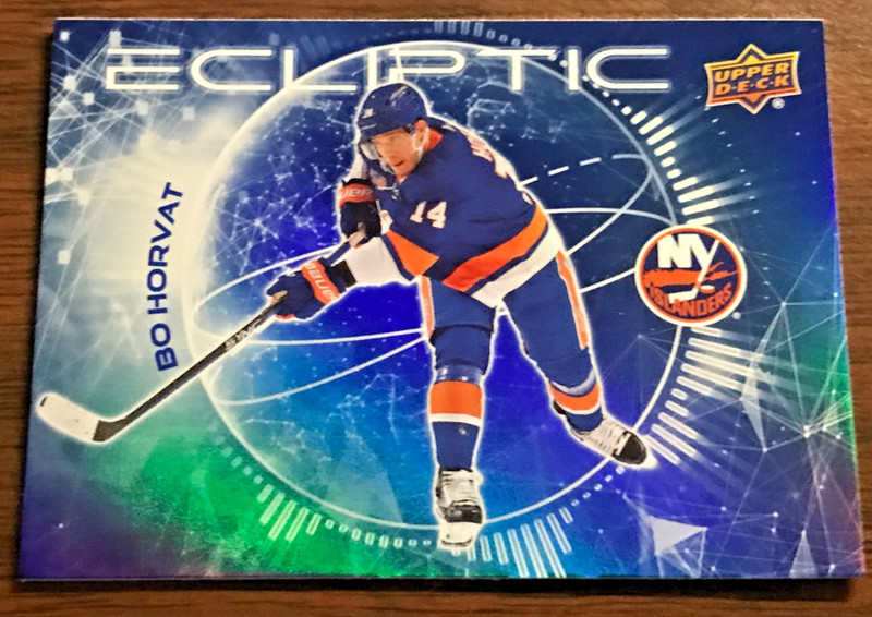 2023-24 UD Series 2 Hockey Ecliptic foil trading card of Bo Horvat (EC-20)