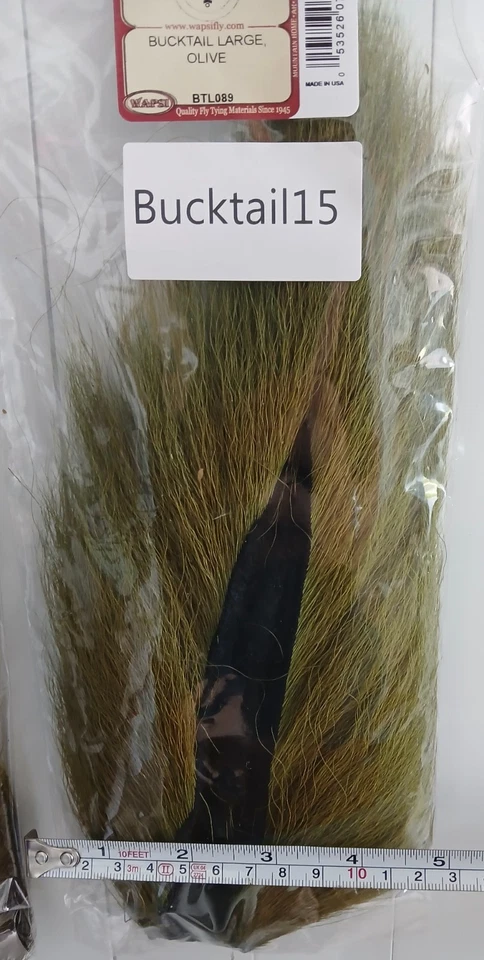 WYSIWYG Large Northern Bucktail Fly Tying Deer Tail 12" x 5" Bags Hair Jigs - Image 4 of 4