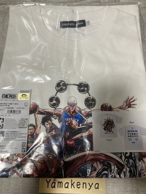 ONE PIECE x NBA 10 Teams Size L T-Shirts Cotton 100% Japan White