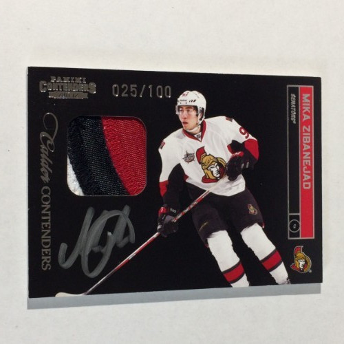 2011-12 Panini Contenders #231 Mika Zibanejad Calder RC Auto Patch /100