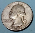 1942 P Wash 25¢ .900 Silver @ Melt*
