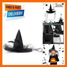 Halloween Witch Hat Satin Material With Feathers Flowers Witches Costume