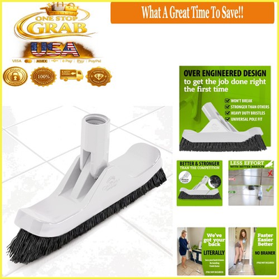 #ad Heavy Duty Grout Brush with Handle for Tile Bathroom Pool Patio Cleaning $22.31