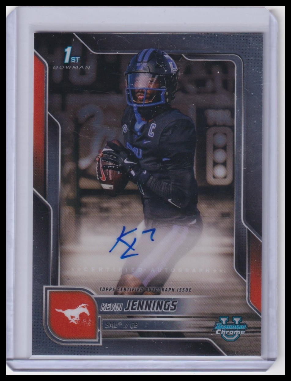 2025 Bowman University Chrome #BCA-KJ Kevin Jennings Chrome Prospect Autographs