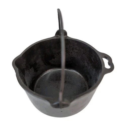 Wagner Ware Sidney - O - Mini Cast Iron Cauldron Kettle 2.5” Antique Bail Handle