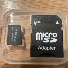 Micro Sd card 32GB with SD adapter unbranded - great condition