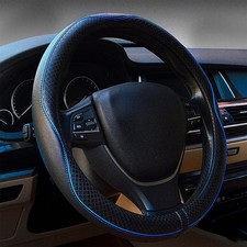 Microfiber Leather Steering Wheel Cover, Universal 14.5-15 Inch Steering Whee...