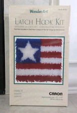 WonderArt Patriot Latch Hook Kit, 12" X 12"- 4700-NEW, Sealed-Tool NOT Included