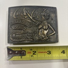 Vintage Coca Cola Coke Brass Lady Tiffany Foundry Belt Buckle